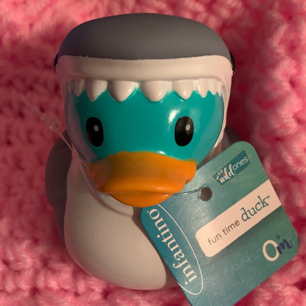 Infantino Teal and Orange Duck Toy